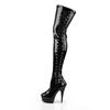 Pleaser - DELIGHT3050 Plateau overknee Laarzen - Zwart Product image